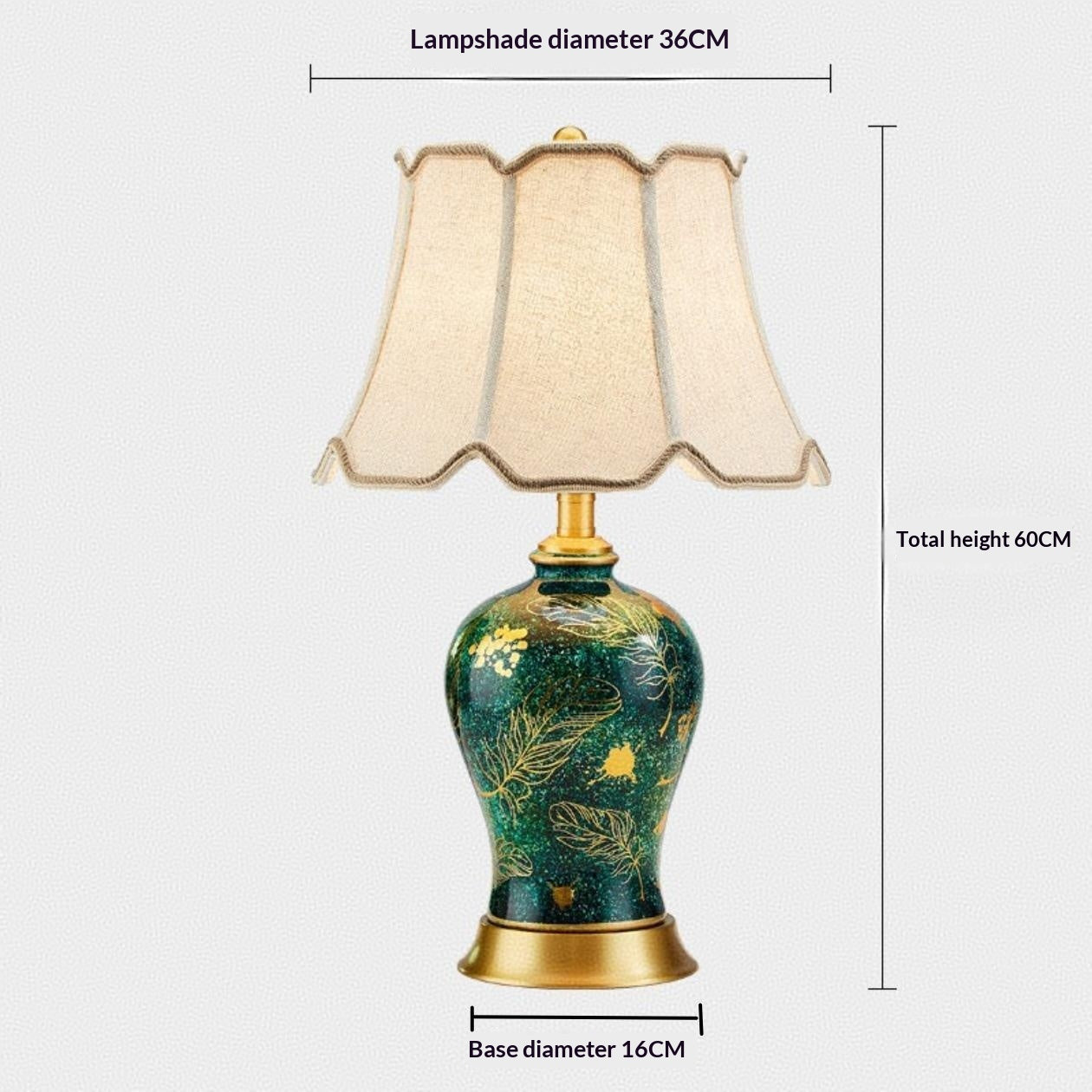 CeramiLuxe Modern Bedside Table Lamp