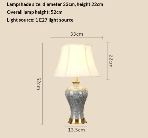 EuroLume Classic Fabric Table Lamp