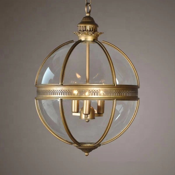 IronSphere Vintage Glass Orb Chandelier