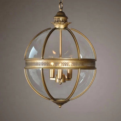 IronSphere Vintage Glass Orb Chandelier