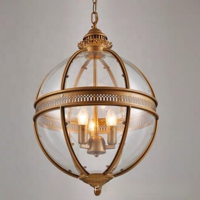 IronSphere Vintage Glass Orb Chandelier