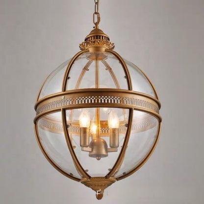 IronSphere Vintage Glass Orb Chandelier