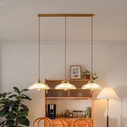 KoiForm Brass Glass Artistic Pendant Light
