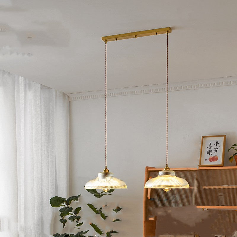 KoiForm Brass Glass Artistic Pendant Light