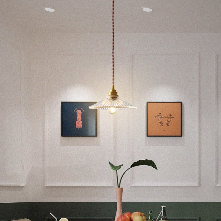 KoiForm Brass Glass Artistic Pendant Light