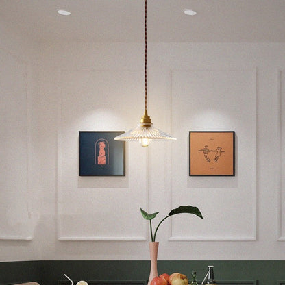 KoiForm Brass Glass Artistic Pendant Light