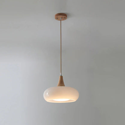 Nordic CreamWood Glass Pendant Chandelier