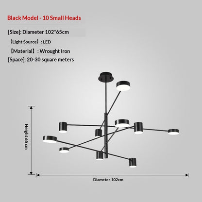 NordicArc Contemporary Iron Chandelier