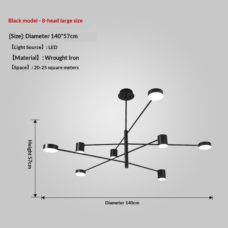 NordicArc Contemporary Iron Chandelier