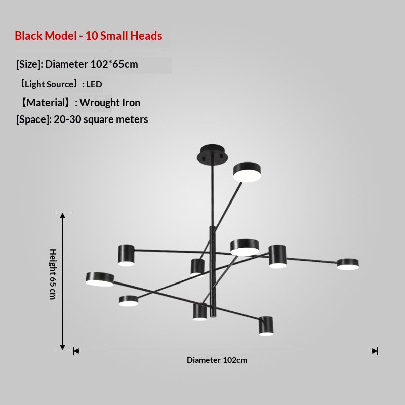 NordicArc Contemporary Iron Chandelier