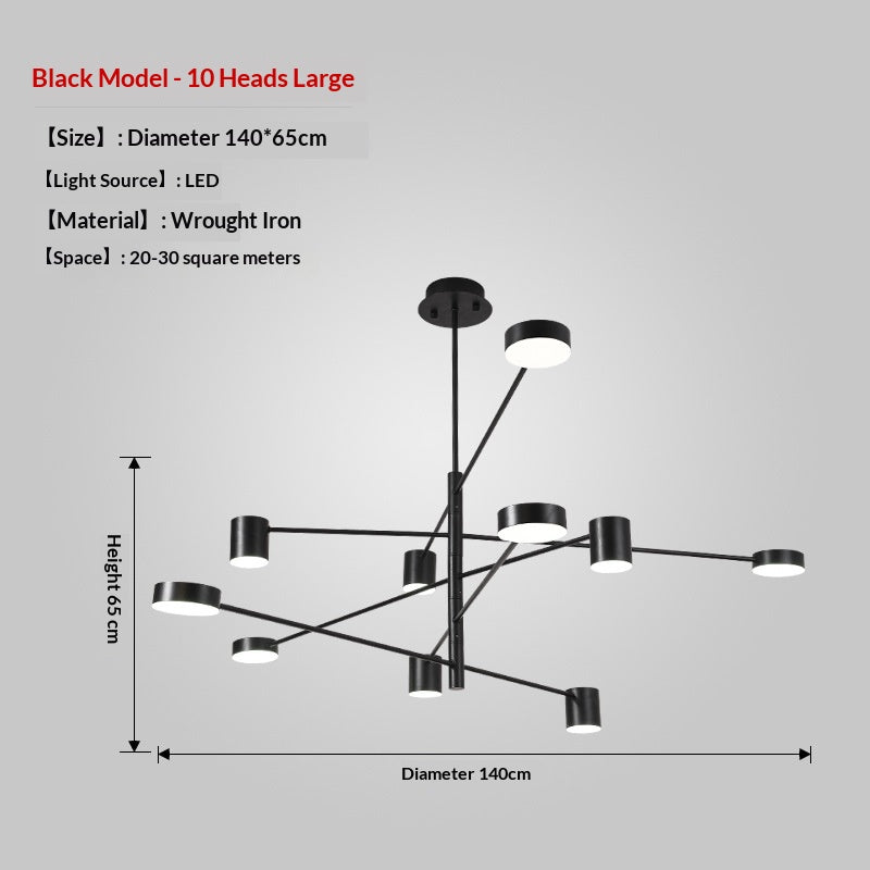 NordicArc Contemporary Iron Chandelier