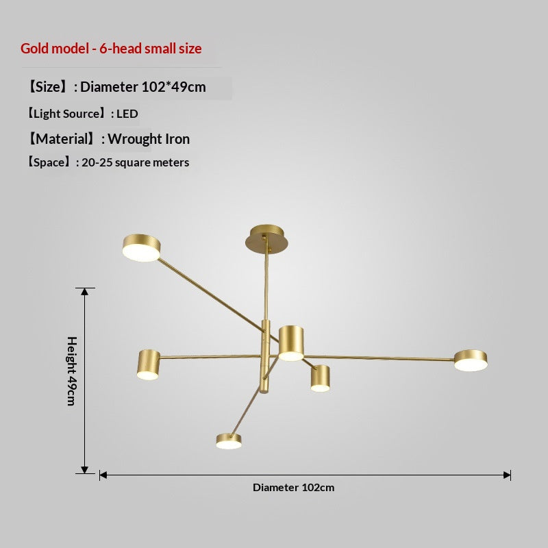 NordicArc Contemporary Iron Chandelier