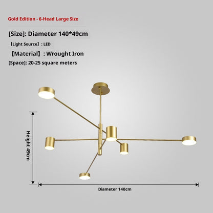 NordicArc Contemporary Iron Chandelier