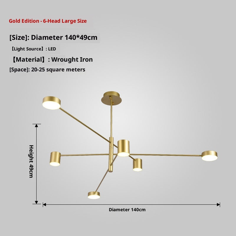 NordicArc Contemporary Iron Chandelier