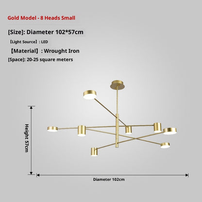NordicArc Contemporary Iron Chandelier