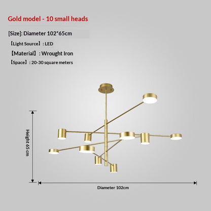 NordicArc Contemporary Iron Chandelier