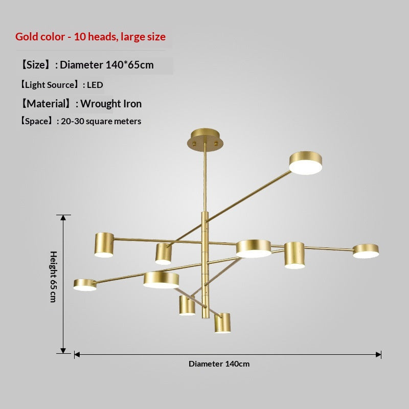 NordicArc Contemporary Iron Chandelier