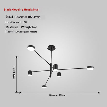 NordicArc Contemporary Iron Chandelier