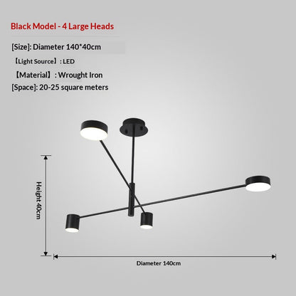 NordicArc Contemporary Iron Chandelier