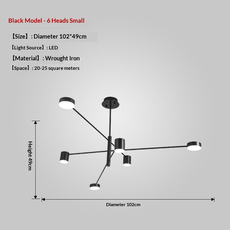 NordicArc Contemporary Iron Chandelier