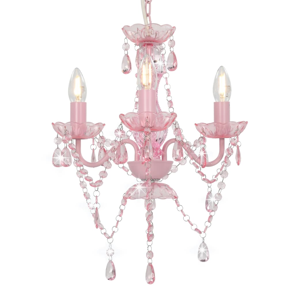 PearlGleam Elegant Crystal Bead Chandelier