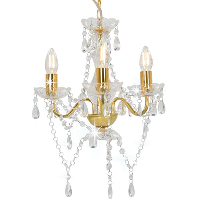 PearlGleam Elegant Crystal Bead Chandelier