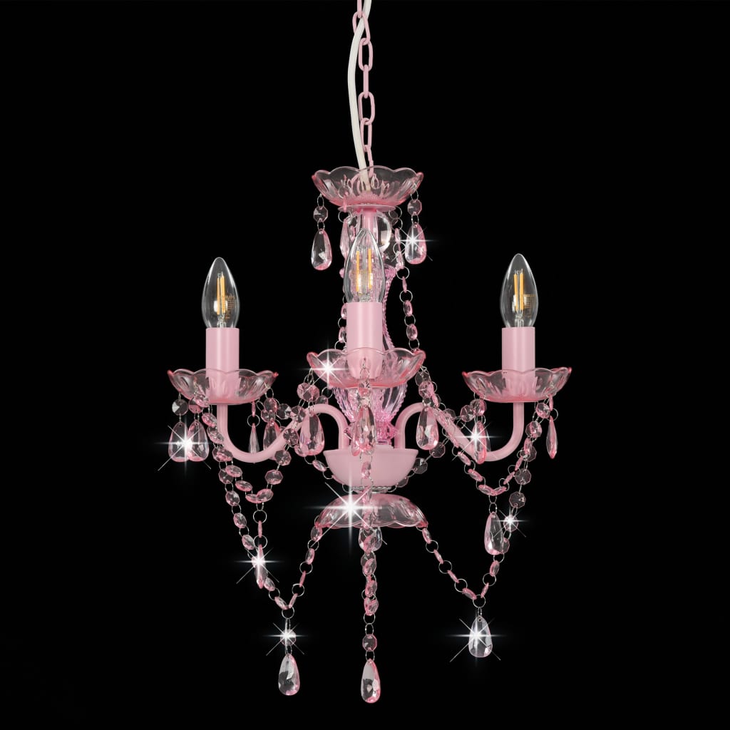 PearlGleam Elegant Crystal Bead Chandelier