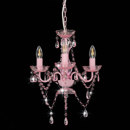 PearlGleam Elegant Crystal Bead Chandelier