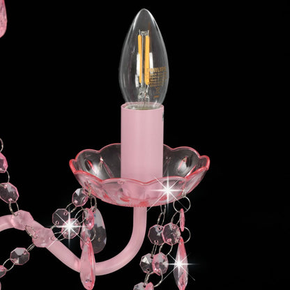 PearlGleam Elegant Crystal Bead Chandelier