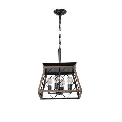 RusticFrame Four-Light Farmhouse Chandelier
