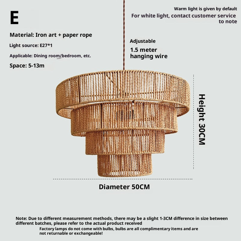 RusticRope Wabi-Sabi Pendant Light
