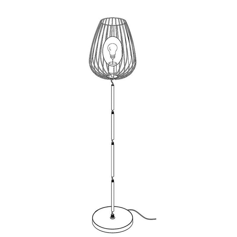 VintageArc Iron Floor Standing Lamp
