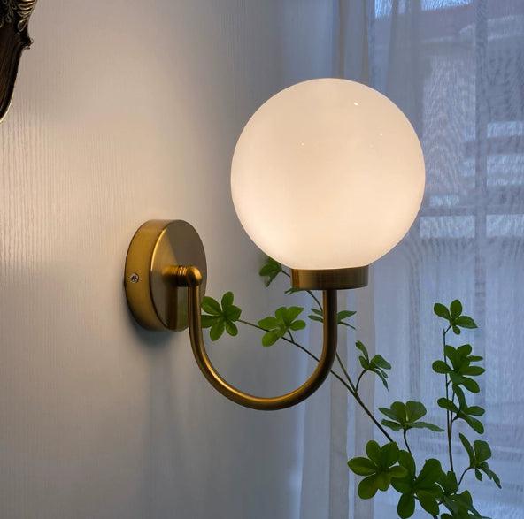 WabiGlow Frosted Glass Wall Lamp