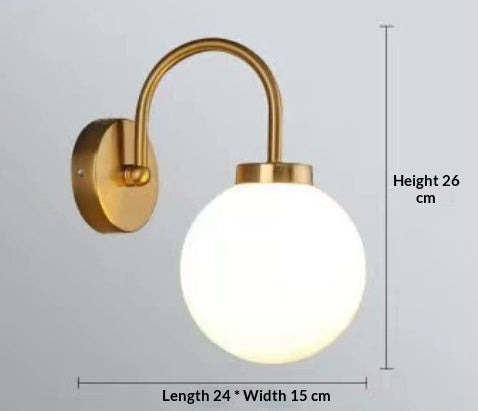 WabiGlow Frosted Glass Wall Lamp