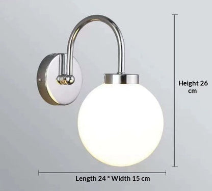 WabiGlow Frosted Glass Wall Lamp